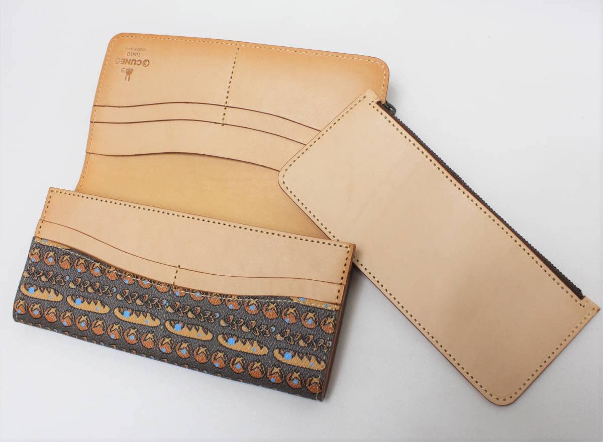 23ss CUNE キューン うさちゃんとねこちゃんロングウォレット 長財布 茶トラロングウォレット｜ウサギがいる｜CUNE ONLINE STORE